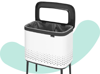 Brabantia bo washing box laundry bin 60 liters white