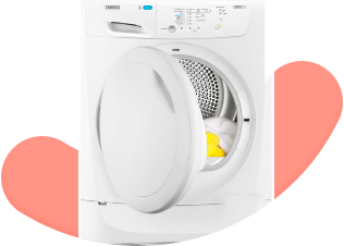 Heat pump dryer zanussi 8kg rent