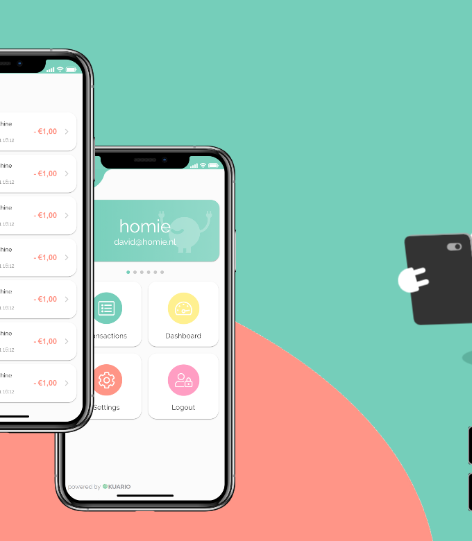 Homie Pay per Use app beschikbaar in de Appstore en Google Playstore