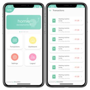 Homie pay per use app overview functions transactions