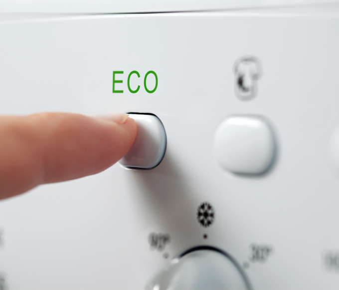 Wasmachine bedieningspaneel eco stand